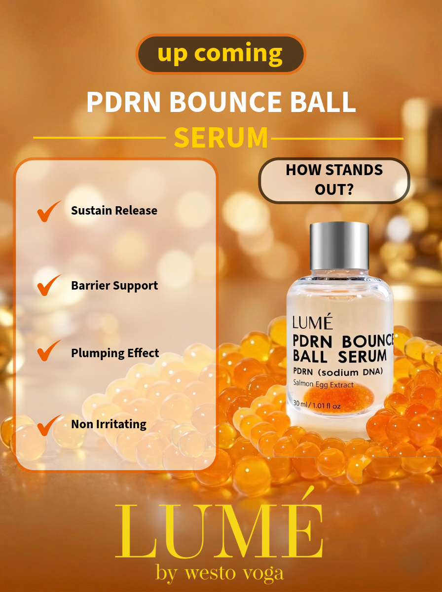 Introducing PDRN bounce ball serum in Pakistan by wv Lumé